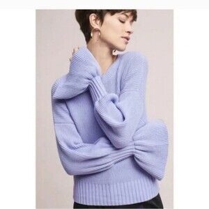 Anthropologie Moth Regina Bell-Sleeved  Sweater in Lavender